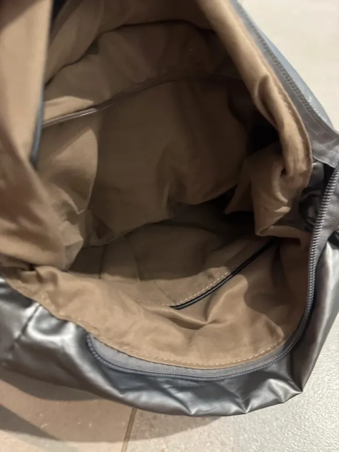 Sac à bandoulière gris Mandoline, bon état 27*22cm - photo numéro 8