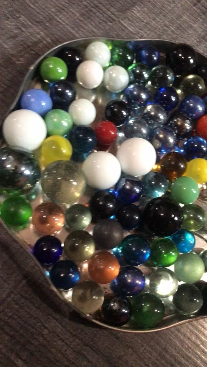 Énorme lot de 25 billes unies nacré - photo numéro 4