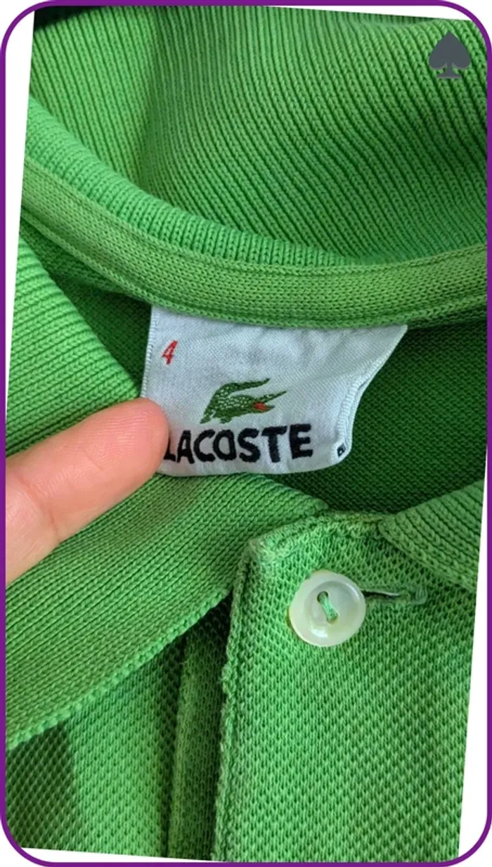 Polo Lacoste homme vert - photo numéro 3