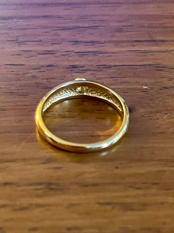 Bague dorée vintage avec pierre TDD 55 - photo numéro 6