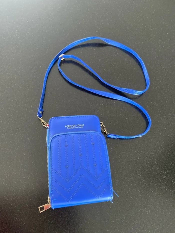 Pochette portable bleue