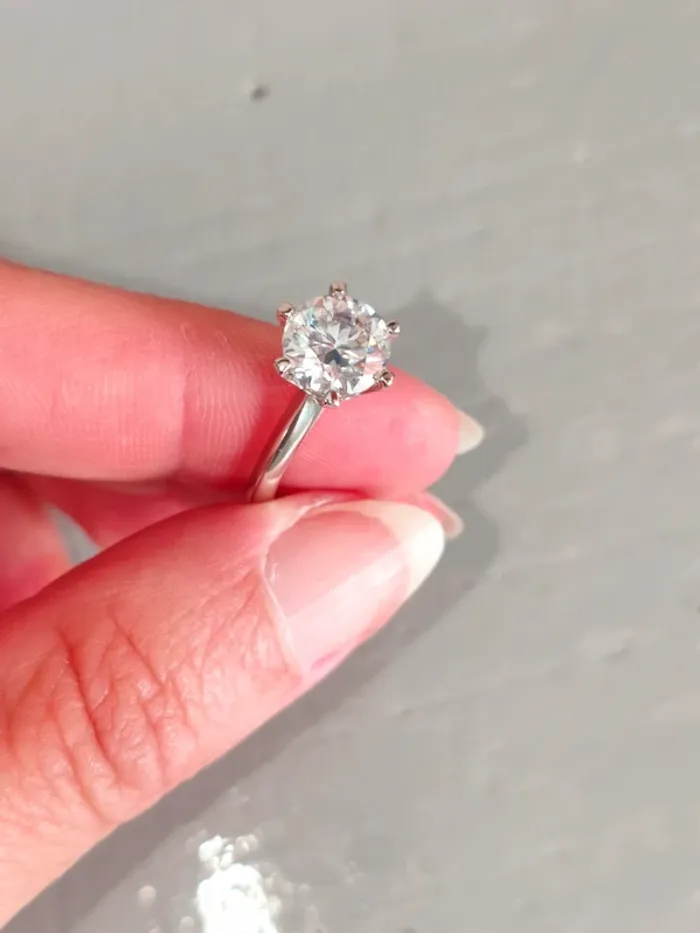 Bague solitaire en argent - photo numéro 3