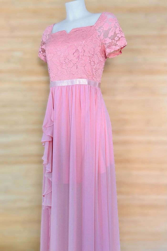 Robe longue rose taille M - photo numéro 2