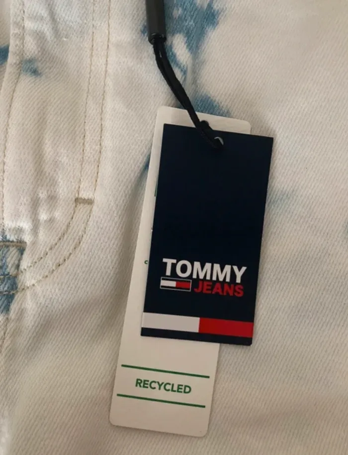 Tommy Hilfiger Mom Jean tie and dye blanc bleu clair - photo numéro 7