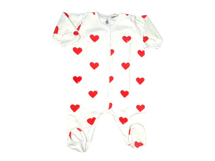 "Dors-bien Petit Bateau Coeur rouge 3 mois TBE (13€) " - photo numéro 4