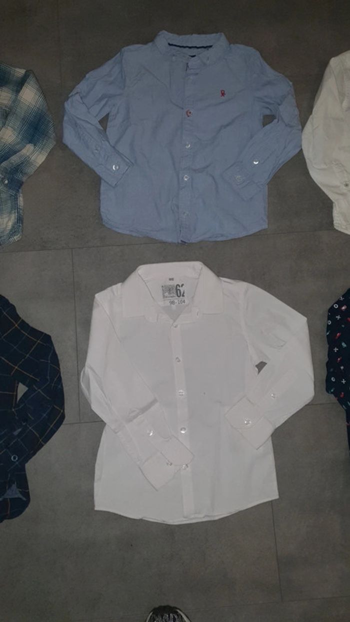 Lot de 8 chemises manches longues 4 et 5 ans automne hiver garcon - photo numéro 3