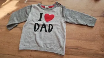 Pull h&m bébé garçon 6/9 mois 74cm