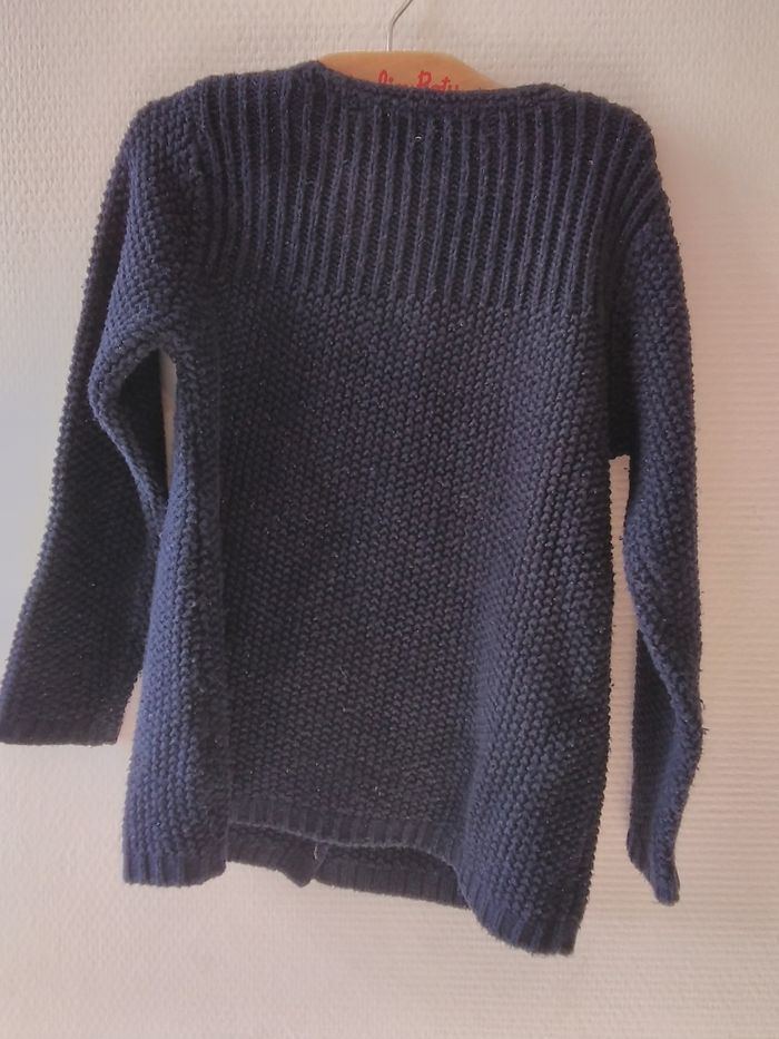 Gilet long bleu 6 ans - photo numéro 2