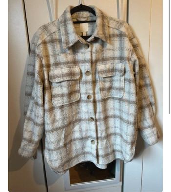 Surchemise blanc beige M h&m