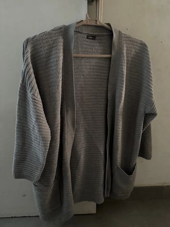 Veste laine grise grande taille femme