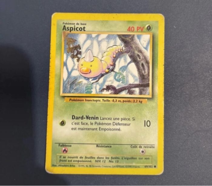 Carte Pokémon Wizards Aspicot 69/102 Set de base
