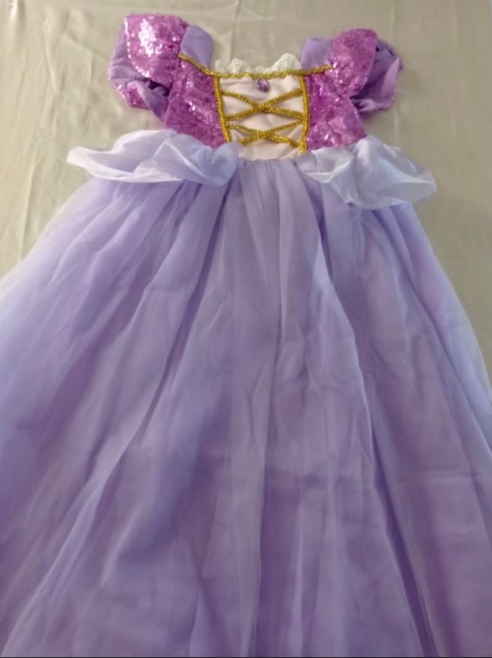 Déguisement robe princesse violette et ces accessoires 7ans - photo numéro 5
