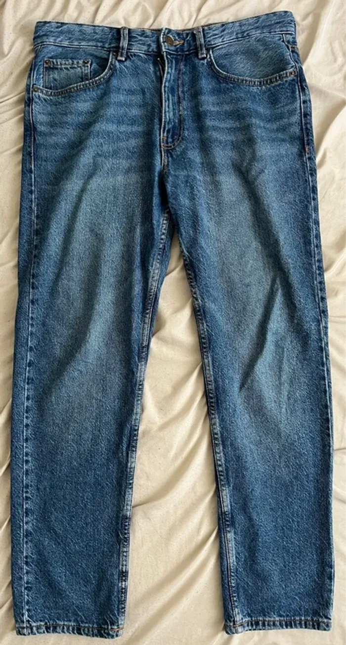 Jean droit bleu taille 38 homme bershka