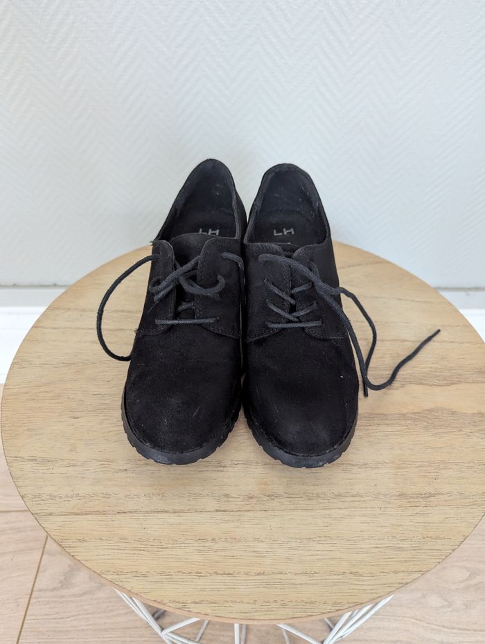 Chaussures à talons noires en daim – La Halle – Taille 37 - photo numéro 5