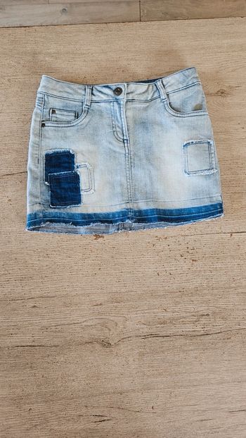 Jupe en jean s bleu clair, ajustable et elastique, Orchestra, 8 ans, nickel
