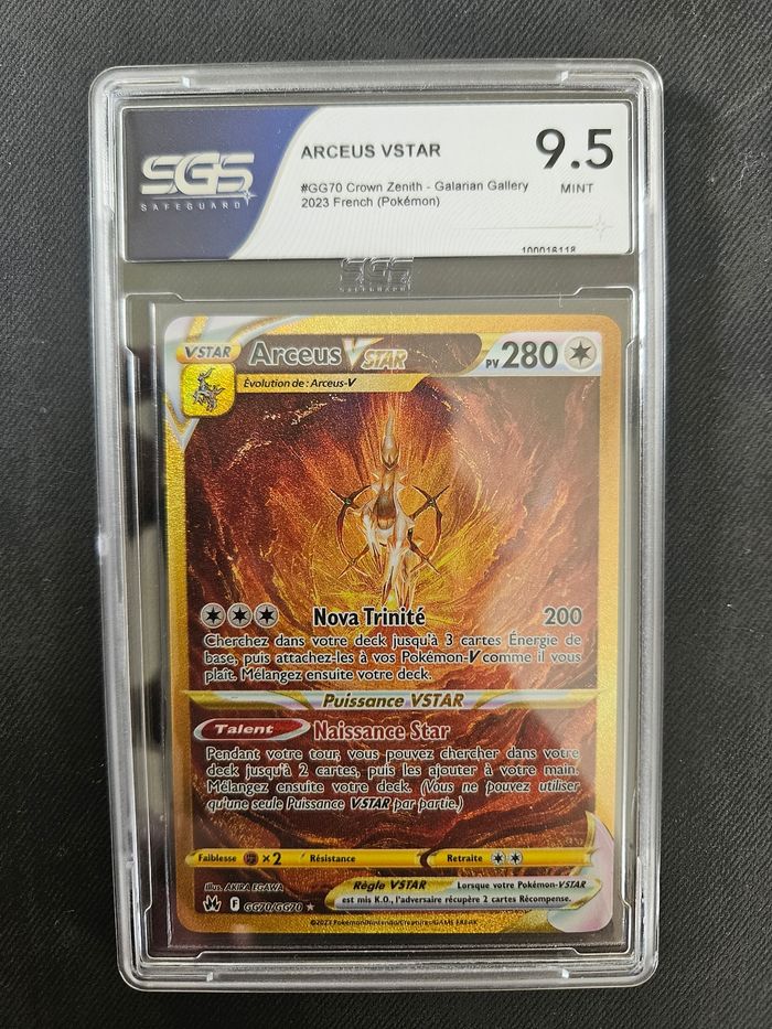 Carte Pokemon Arceus VSTAR Gold GG70 Zenith Suprême SGS9.5