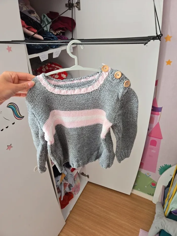 Pull mixte taille 4 ans fait main - photo numéro 4