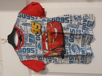 pyjama pyjashort cars disney rouge et bleu 8 ans