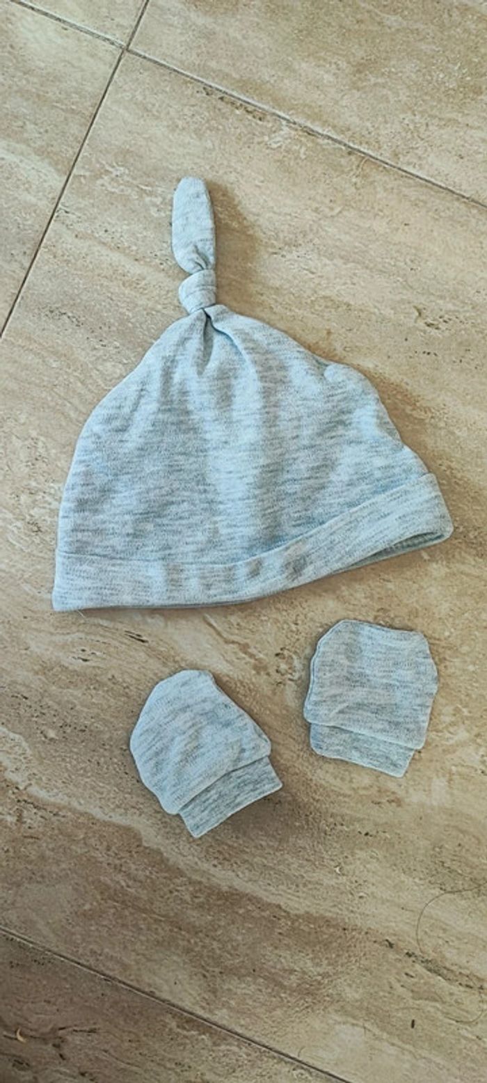 Lot 9 bonnets naissance cotton neuf taille 0-6 mois - photo numéro 2