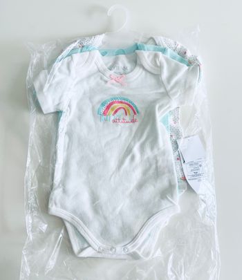 Lot de 3 bodies arc en ciel