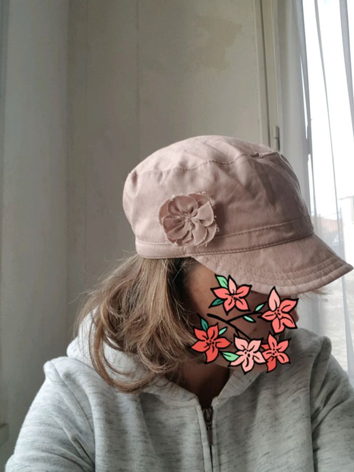 Casquette Gavroche vieux rose - photo numéro 3