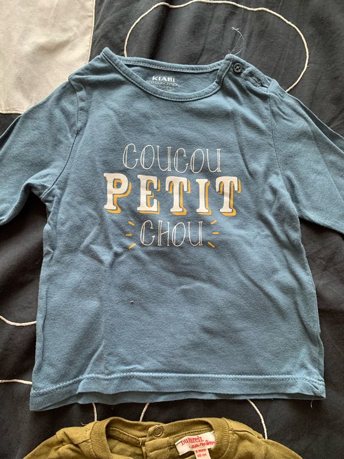 Lot de quatre t-shirt à manches longues 6 mois - photo numéro 3