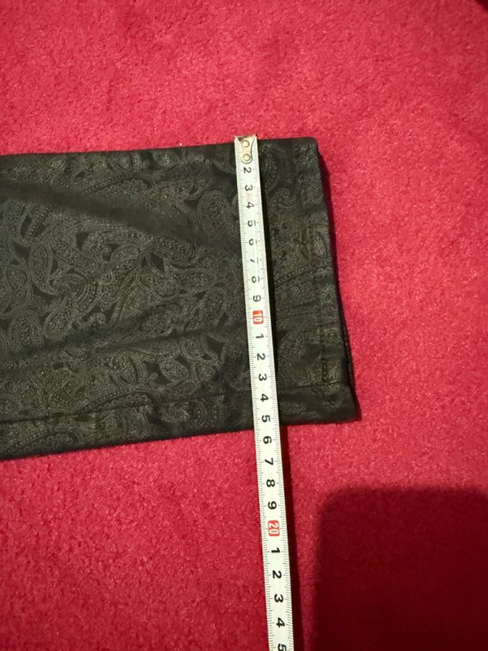 Pantalon style huile noir motif cachemire school rag38 - photo numéro 14