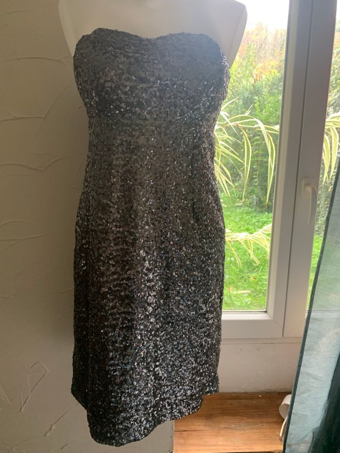 Robe Pink boom taille M grise à sequin tres bon état - photo numéro 8