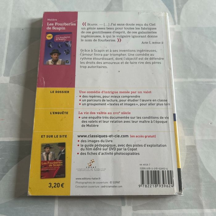 Livre - Les Fourberies de Scapin - Molière - bon état - photo numéro 2