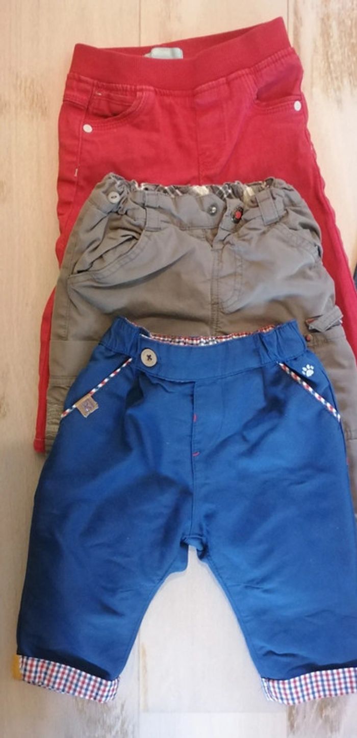 Lot 6 pantalons 9mois - photo numéro 2