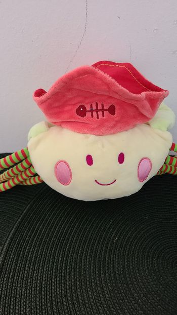 Peluche Doudou crabe jaune rouge pirate  Nounours