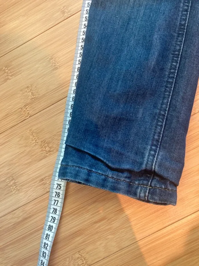 6 ans - pantalon matière jeans avec élastique de réglage à l’intérieur avec usure intentionnelle - photo numéro 2