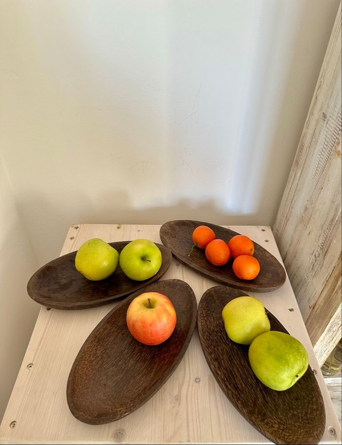 Lot de 4 assiettes ovales en coco - photo numéro 9