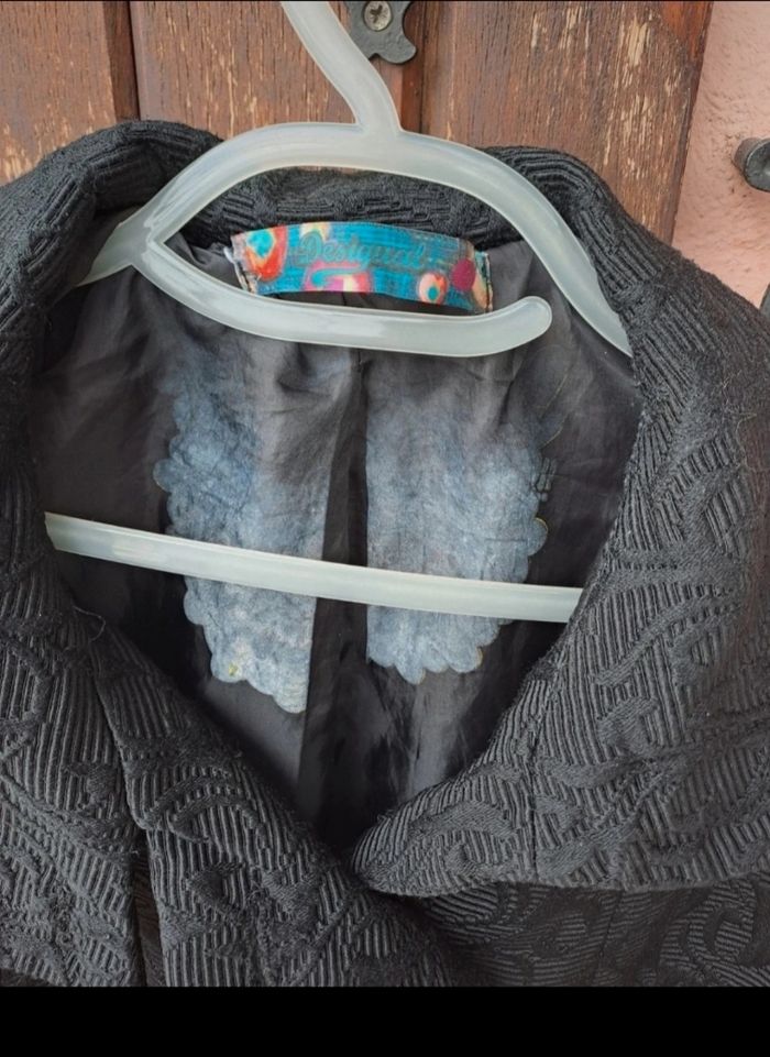 Manteau long femme brodé desigual - photo numéro 7