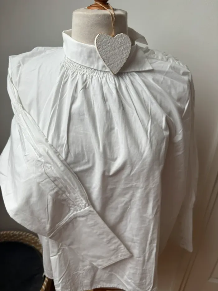 🌸 Blouse blanche MAJE - Taille 1 (équivalent 36) 🌸 - photo numéro 3