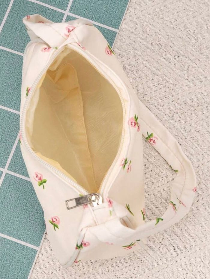 Sac à main blanc avec motif fleur rose 🌷 - photo numéro 2