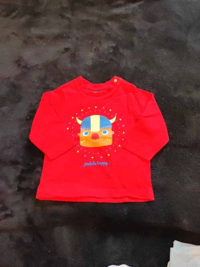 Lot 11 t-shirt manches longues 6 mois - photo numéro 9