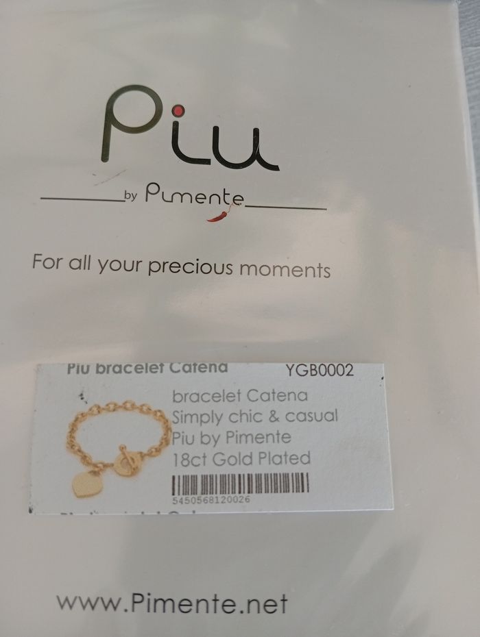 Bracelet plaqué or. Piu by Pimente - photo numéro 2