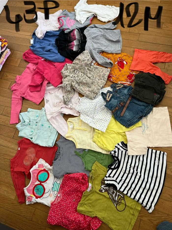 Lot de vêtements fille 12 mois (71 pièces) - photo numéro 4