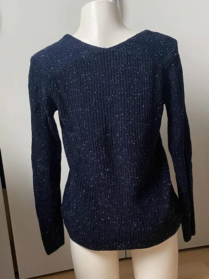Pull col V en maille multicouleurs XS 34 Yessica - photo numéro 2
