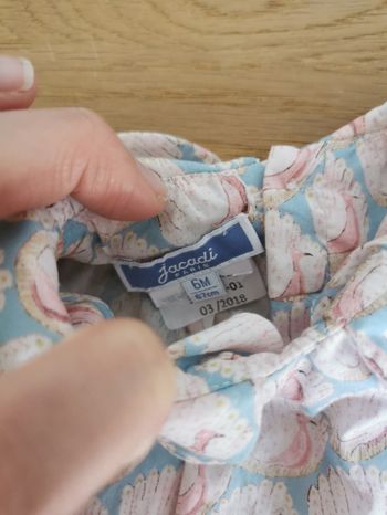 Blouse chic bébé fille jaccadi 6mois tbe