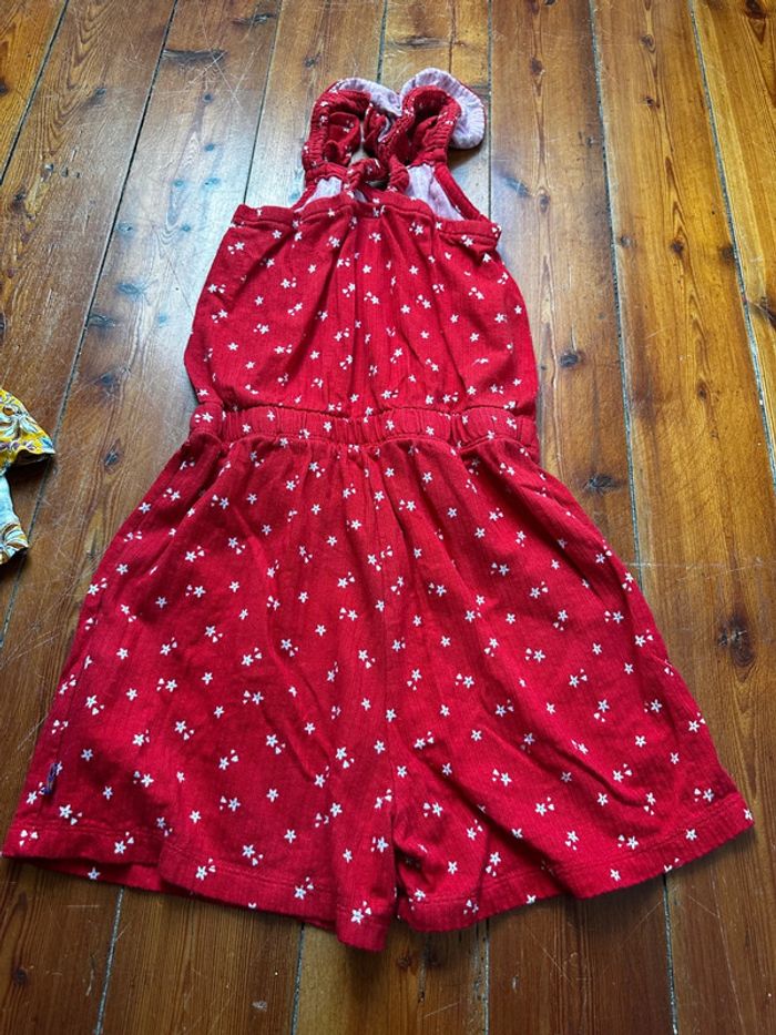 Combi short sergent major rouge à fleur blanche 11a - photo numéro 4