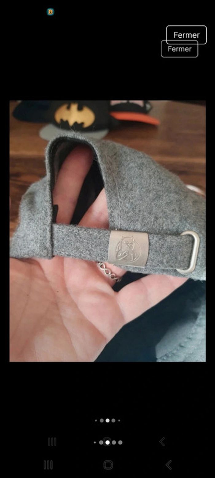 Casquette grise Ripndip réglable en 50% laine - photo numéro 14