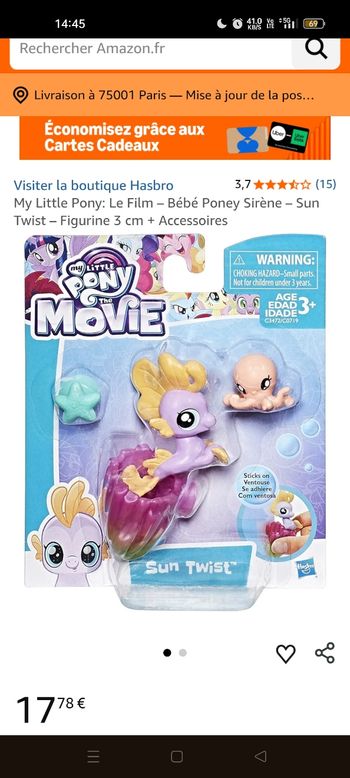 My Little Pony Bébé poney Sun twist