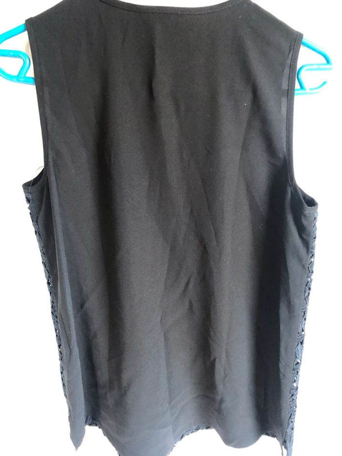 #Débardeur #noir #dentelle #marine #taille s #neuf - photo numéro 5
