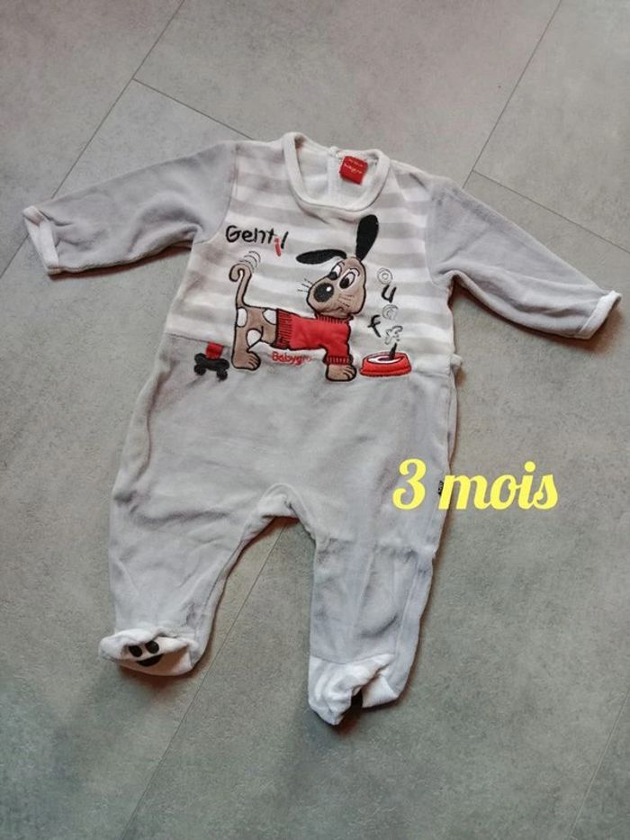 Pyjama velours, 3 mois