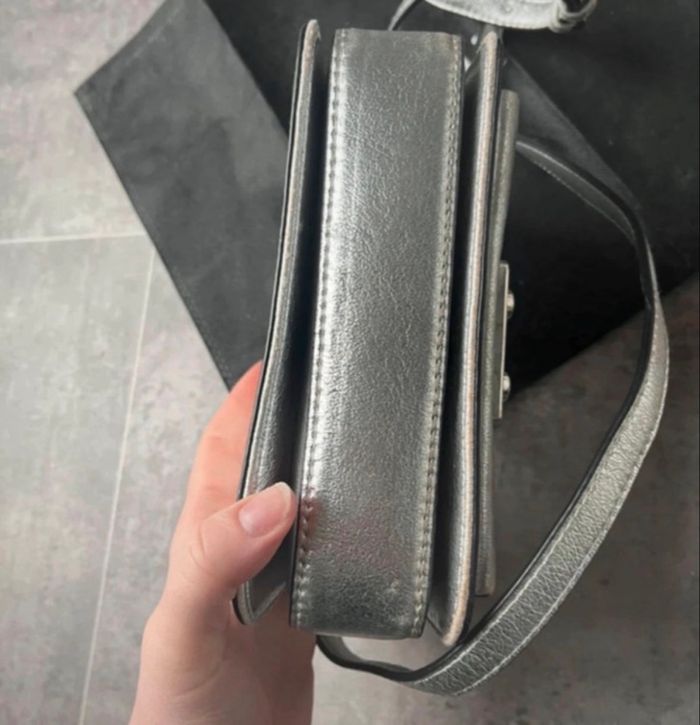 Sac bandoulière minelli argenté - photo numéro 6