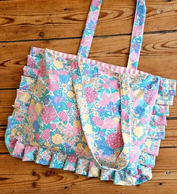 Sac cabas fleuri froufrou Bloom