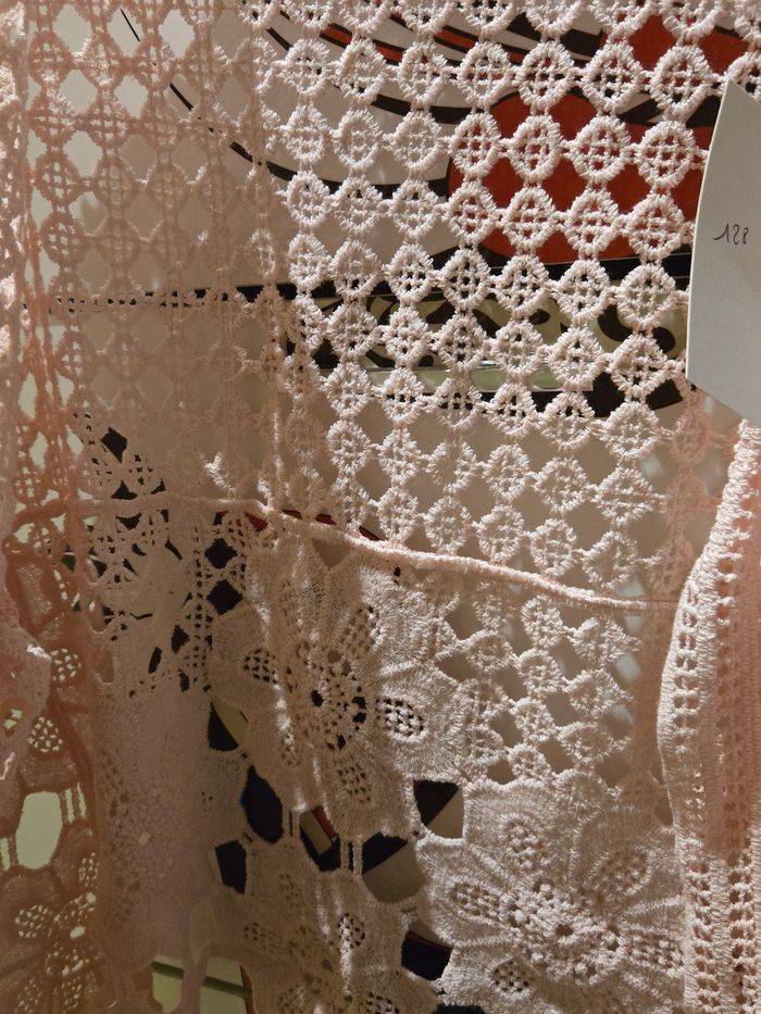 Gilet tendance en crochet rose pâle TU>44 max neuf - photo numéro 5