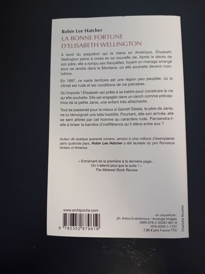 Livre "La bonne fortune d'Élisabeth Wellington" - photo numéro 2